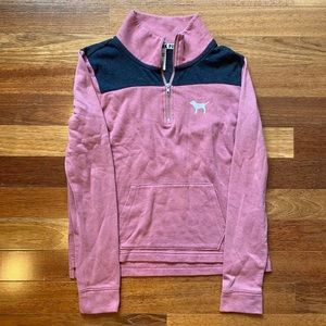 victoria secret pink half zip